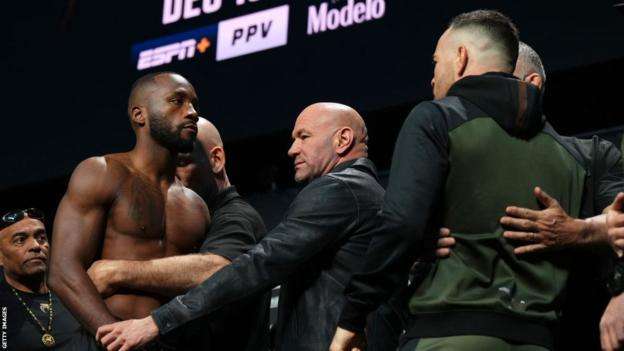 UFC 296: Leon Edwards and Colby Covington face-off at emotionally-charged weigh-in