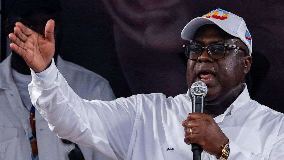 DR Congo election: President Felix Tshisekedi declared landslide winner