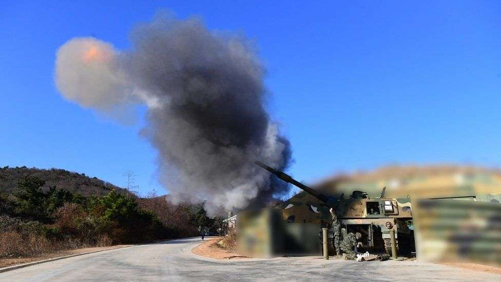North Korea fires artillery shells towards South's border island
