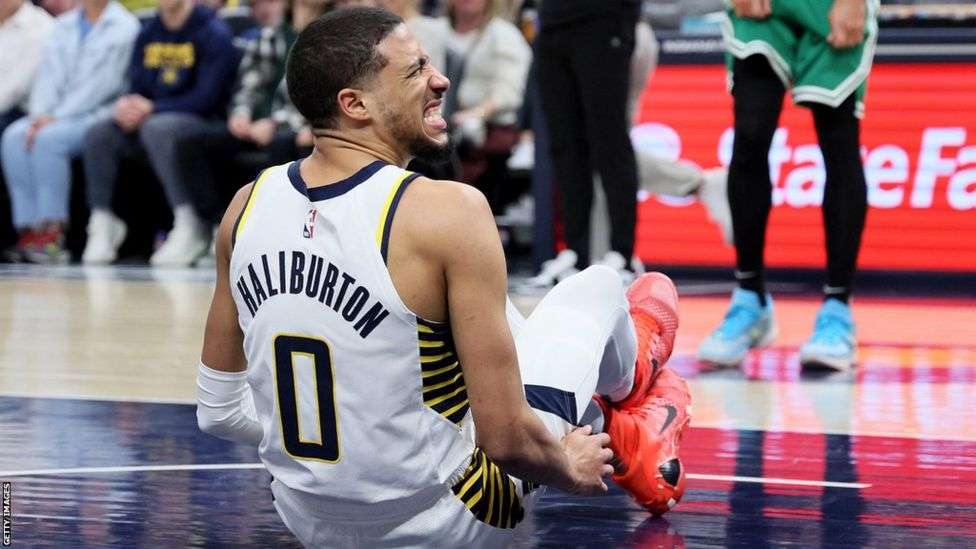 NBA: Tyrese Haliburton injured as Indiana Pacers beat Boston Celtics