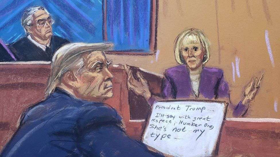 E Jean Carroll trial: Judge threatens to remove Trump from court