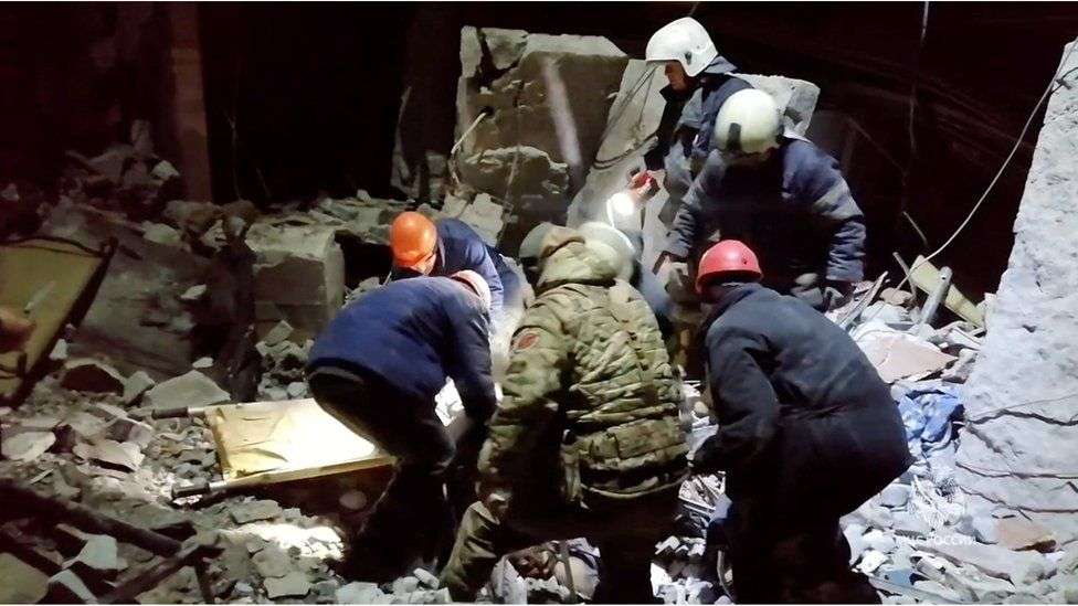 Dozens killed in strike on Russia-held Ukraine city