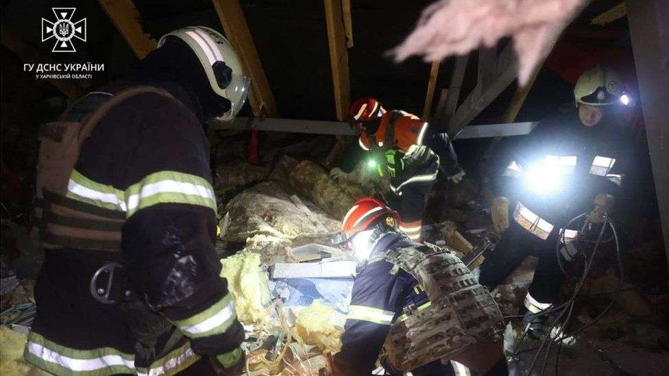 Ukraine war: Baby killed in Russian strike on Kharkiv hotel