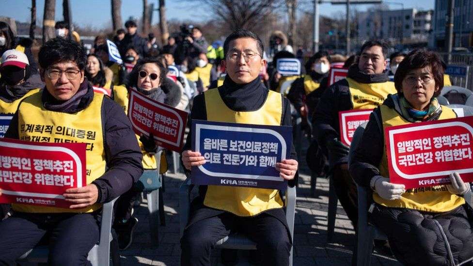 South Korean doctors strike in protest of plans to add more physicians