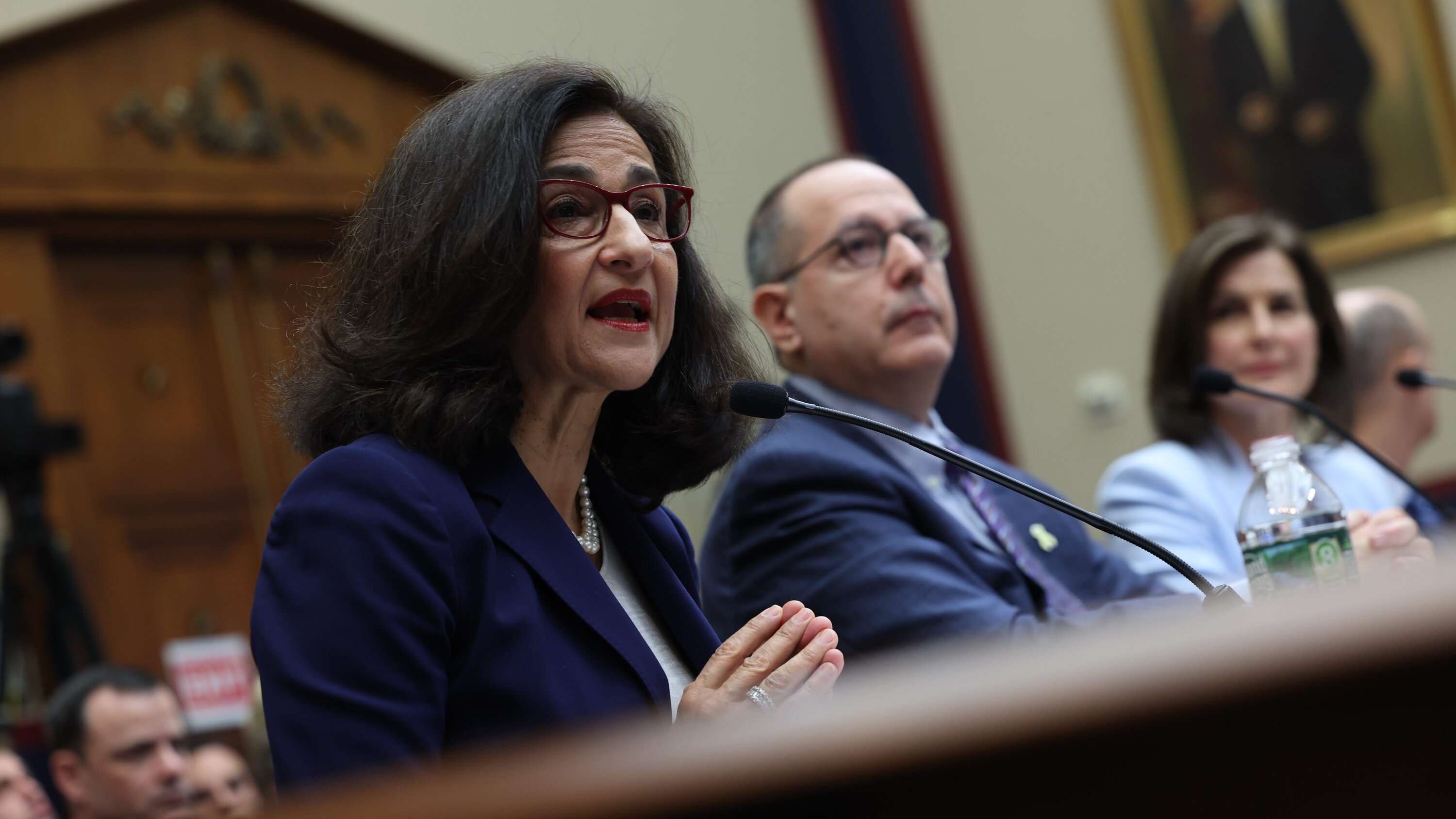 Columbia University president defends efforts to combat antisemitism