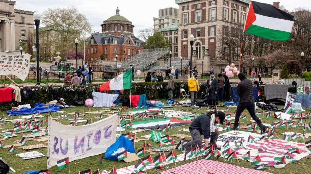 Columbia University: White House condemns antisemitism at college protests