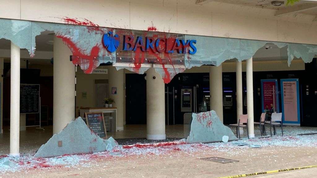 Barclays branches across UK targeted by protesters