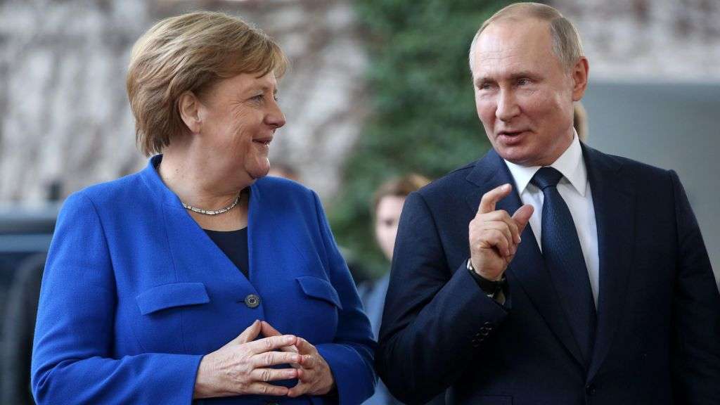 Angela Merkel defends ties with Russia and blocking Ukraine from Nato