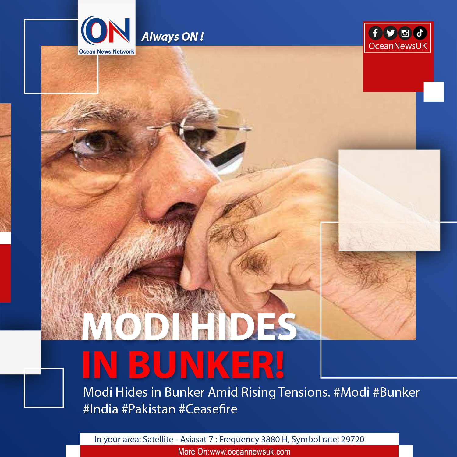 Modi Hides in Bunker Amid Rising Tensions