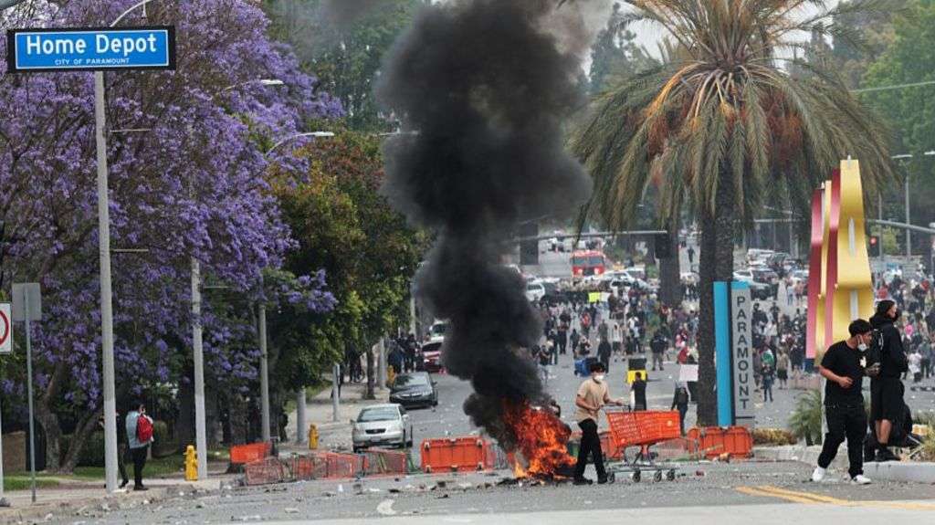 How LA erupted over rumours of immigration raid at a hardware store