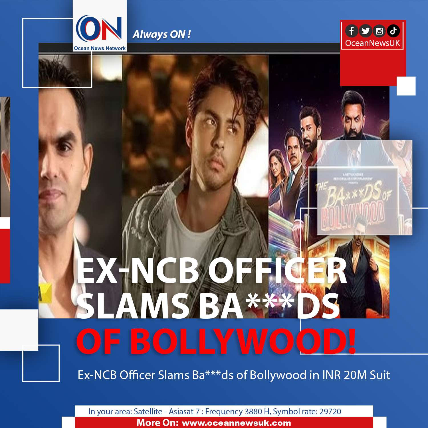 Ex-NCB Officer Slams Ba***ds of Bollywood in INR 20M Suit
