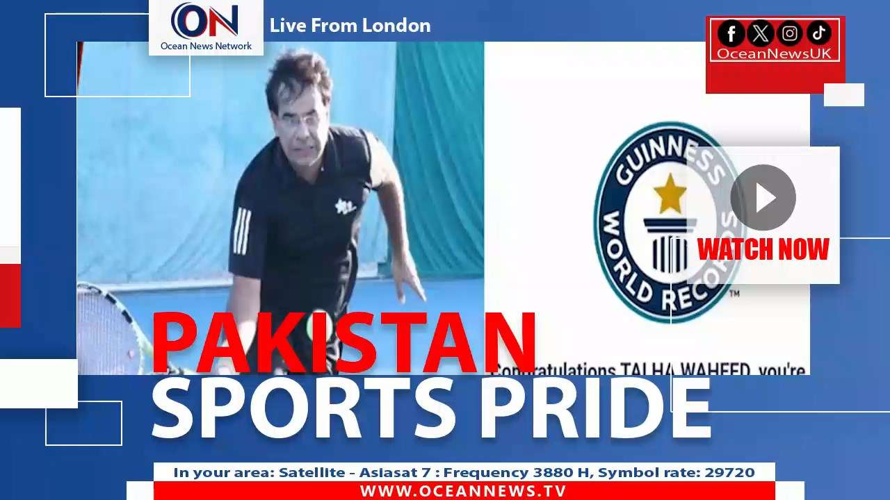 Pakistani senior tennis player Talha Waheed has etched his name in the Guinness World Records