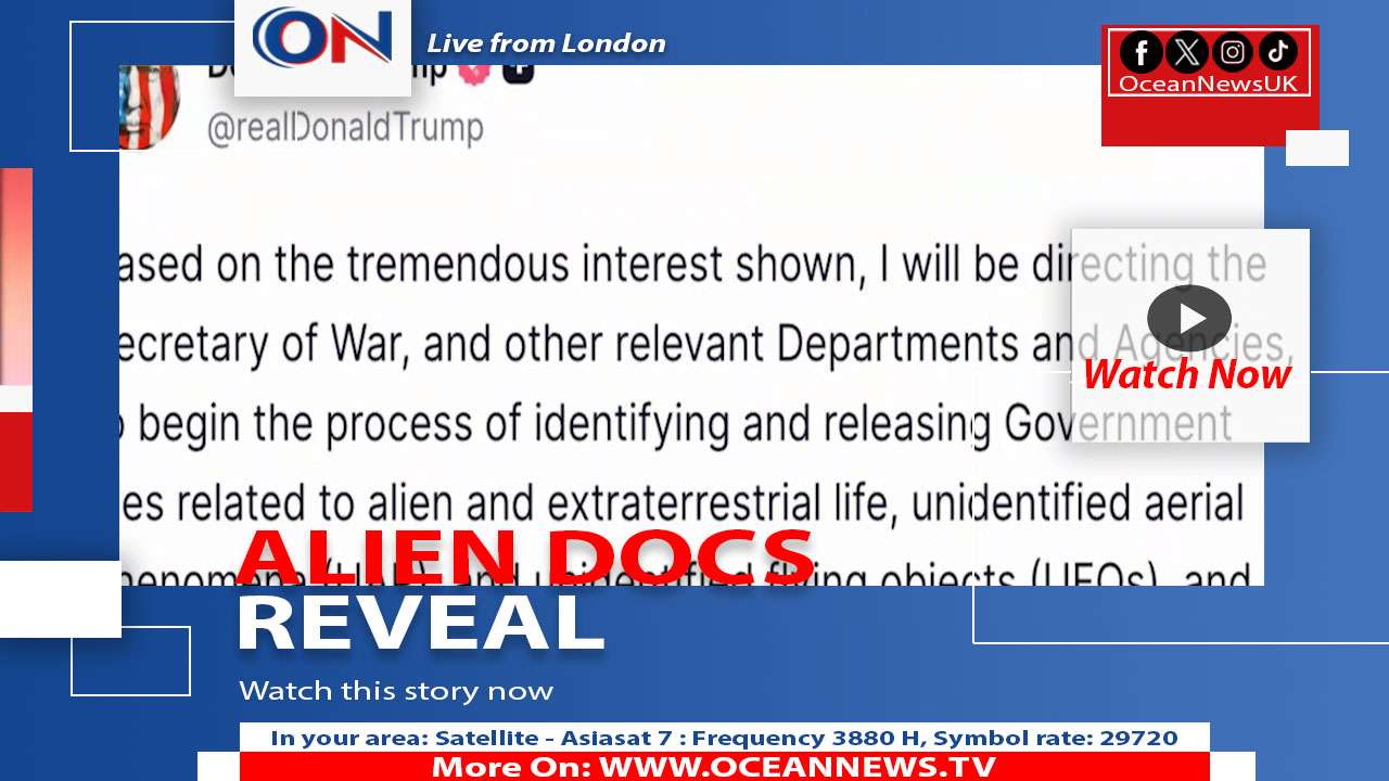 Trump Orders Release of U.S. Government Files on UFOs and Aliens