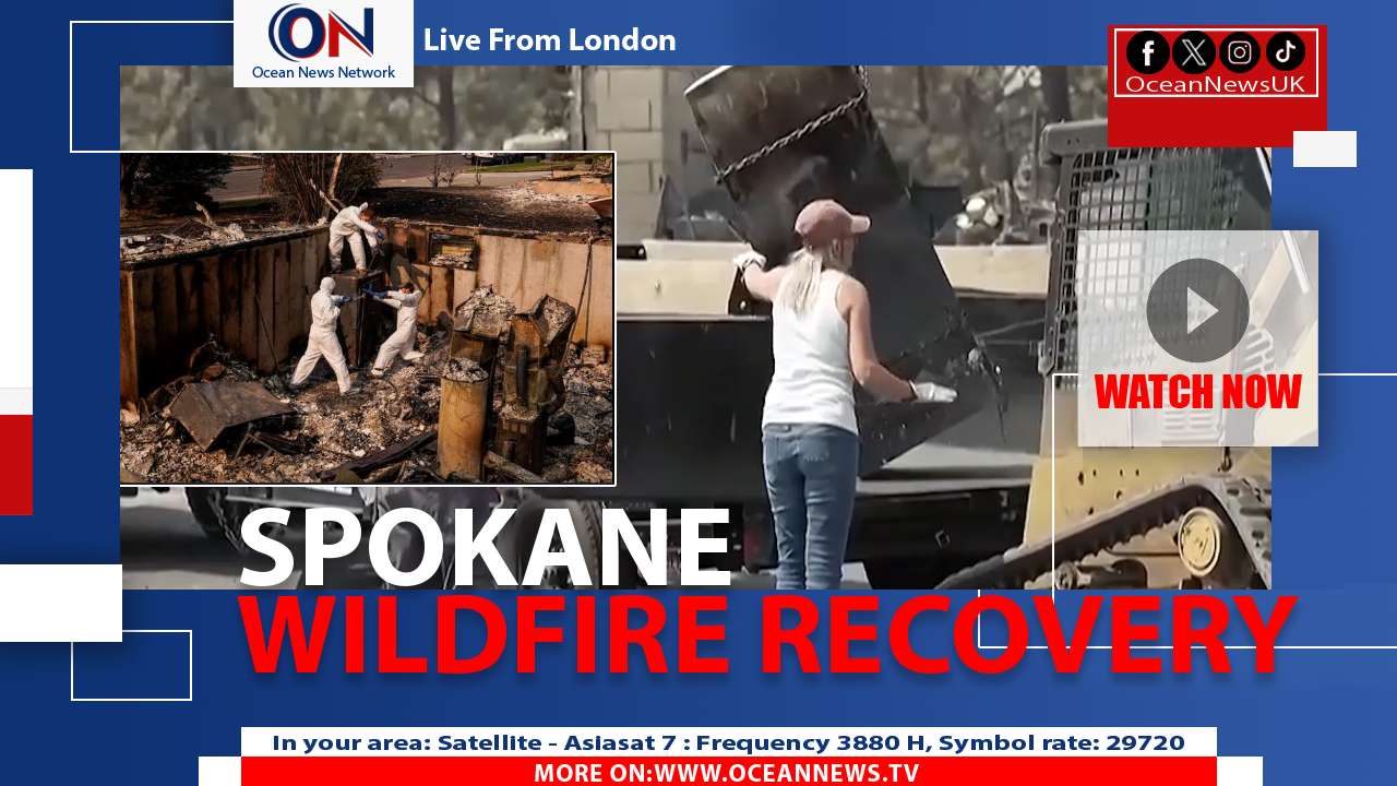 Spokane Family Returns to Ruins After Old Trails Fire